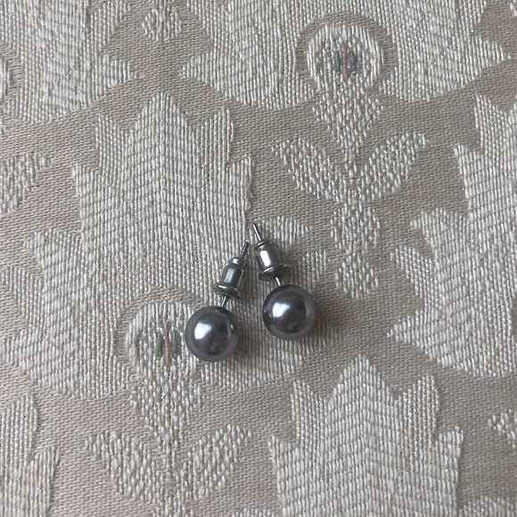 Chrome Stud Earrings - Picture 2 of 2